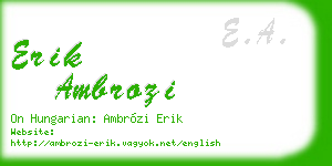 erik ambrozi business card